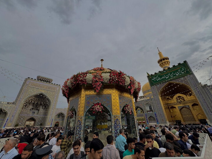 جلوه‌هایی زیبا از حرم مطهر رضوی در سالروز میلاد امام رئوف