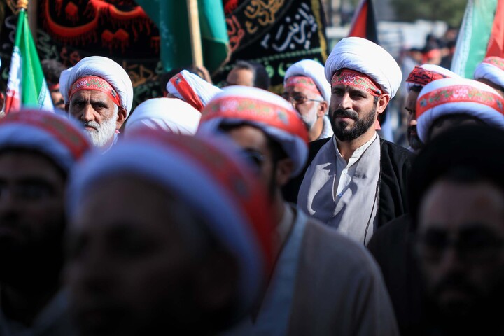 تصاویر| حضور روحانیون و طلاب در رزمایش جانفدا ایران در بیرجند