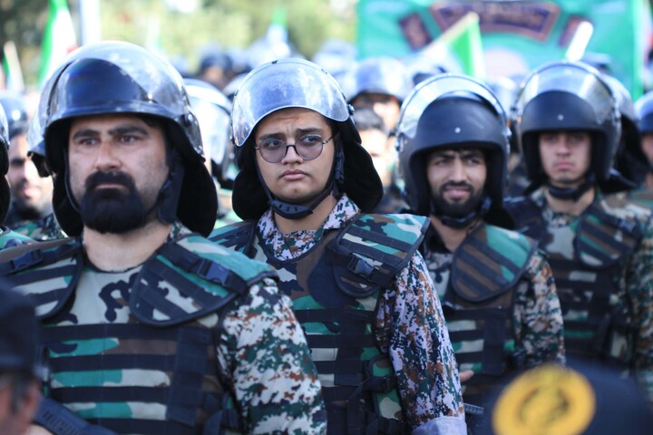 تصاویر| حضور روحانیون و طلاب در رزمایش جانفدا ایران در بیرجند