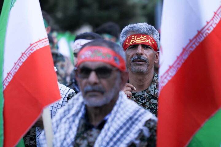 تصاویر| حضور روحانیون و طلاب در رزمایش جانفدا ایران در بیرجند