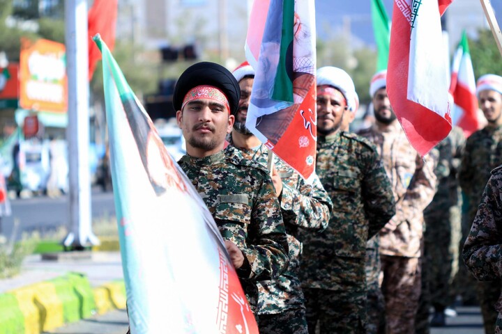 تصاویر| حضور روحانیون و طلاب در رزمایش جانفدا ایران در بیرجند