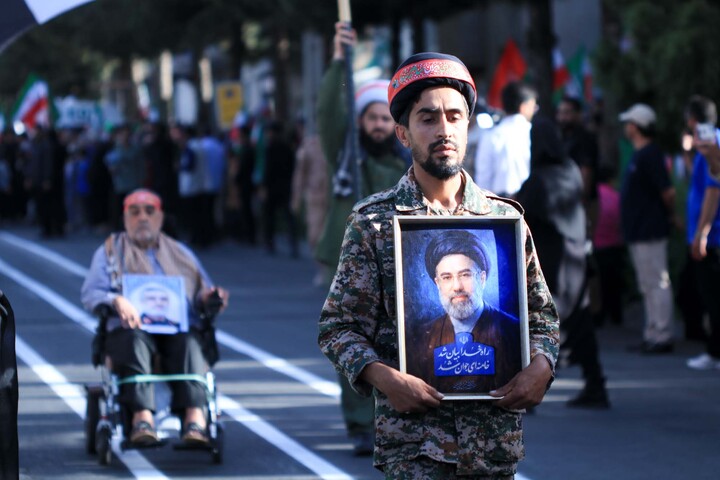 تصاویر| حضور روحانیون و طلاب در رزمایش جانفدا ایران در بیرجند