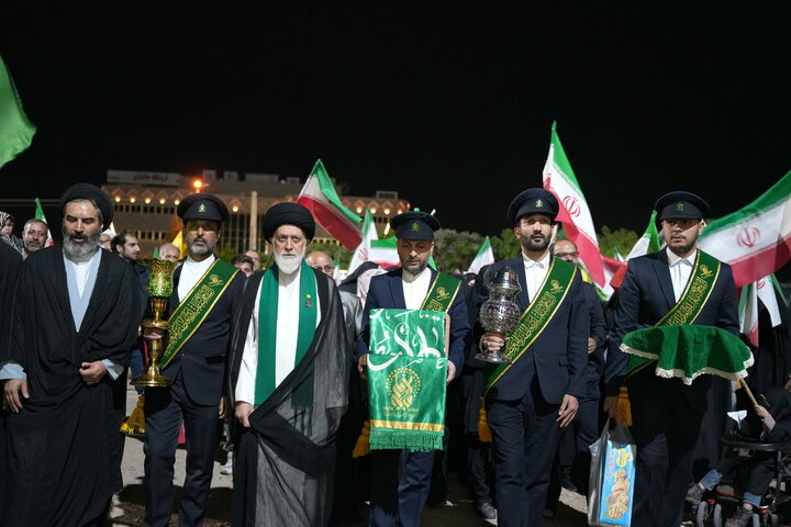 حضور سفیران کریمه اهل‌بیت(س) در تجمع مردمی پردیسان قم
