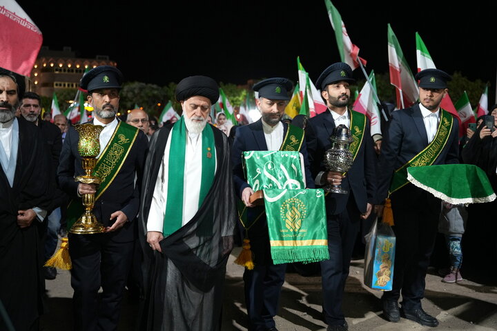 حضور سفیران کریمه اهل‌بیت(س) در تجمع مردمی پردیسان قم
