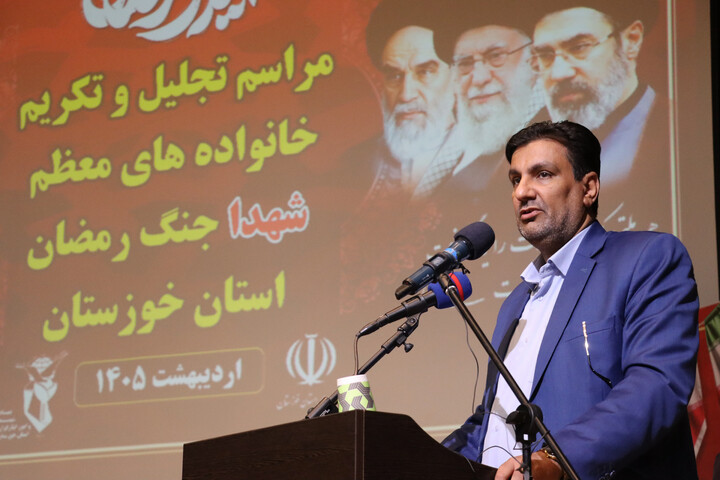 سخنرانی حسینی مدیرکل بنیاد شهید و امور ایثارگران خوزستان