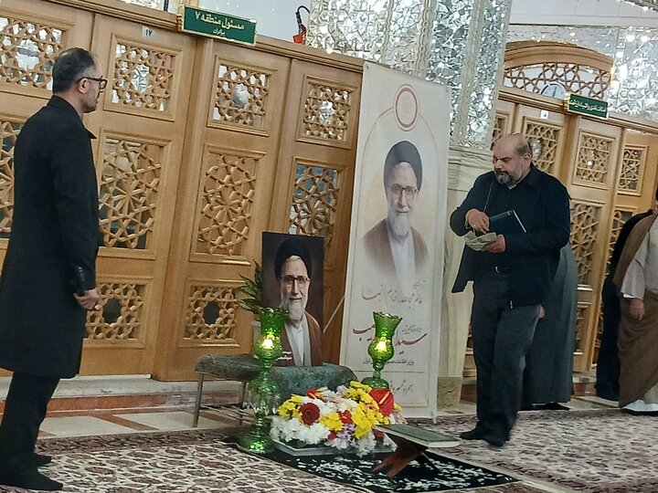 تصاویر/مراسم چهلمین روز شهادت حجت الاسلام والمسلمین خطیب  در حرم‌مطهر رضوی