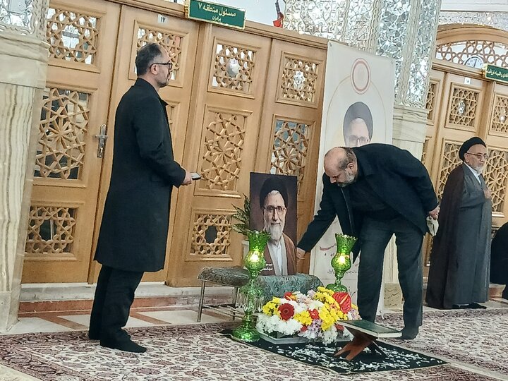 تصاویر/مراسم چهلمین روز شهادت حجت الاسلام والمسلمین خطیب  در حرم‌مطهر رضوی