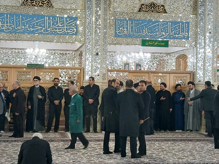 تصاویر/مراسم چهلمین روز شهادت حجت الاسلام والمسلمین خطیب  در حرم‌مطهر رضوی