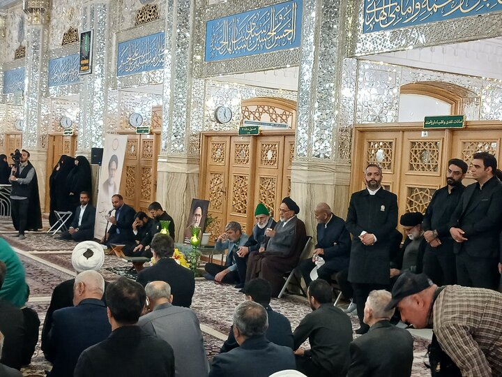 تصاویر/مراسم چهلمین روز شهادت حجت الاسلام والمسلمین خطیب  در حرم‌مطهر رضوی