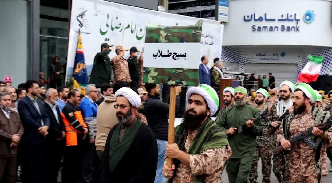 فیلم| روحانیون شهرستان بابل در رزمایش اقتدار جان فدای ایران امام رضایی