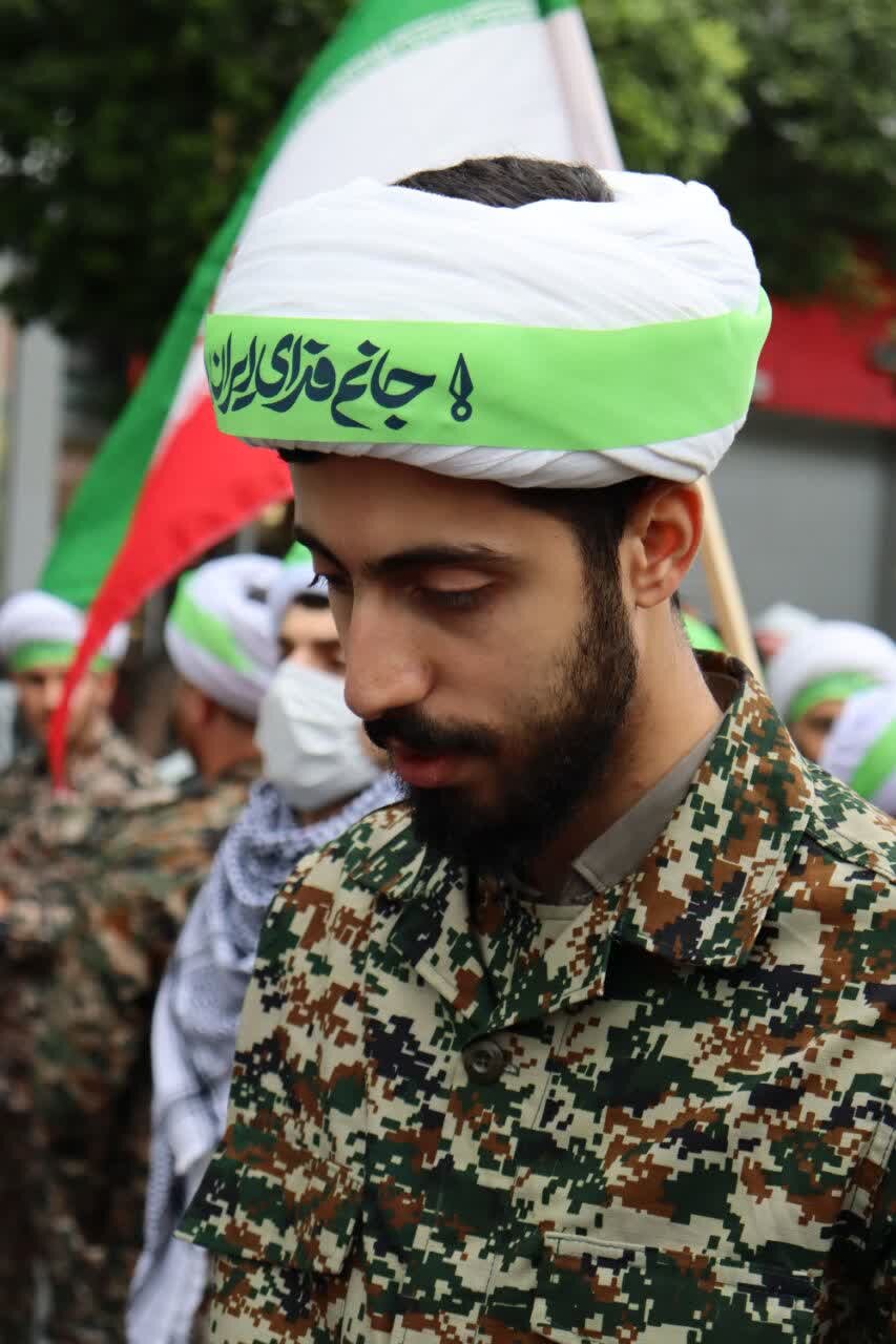 فیلم| روحانیون شهرستان بابل در رزمایش اقتدار جان فدای ایران امام رضایی