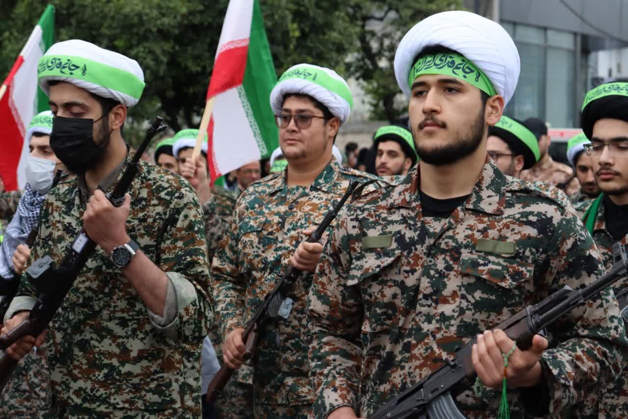فیلم| روحانیون شهرستان بابل در رزمایش اقتدار جان فدای ایران امام رضایی