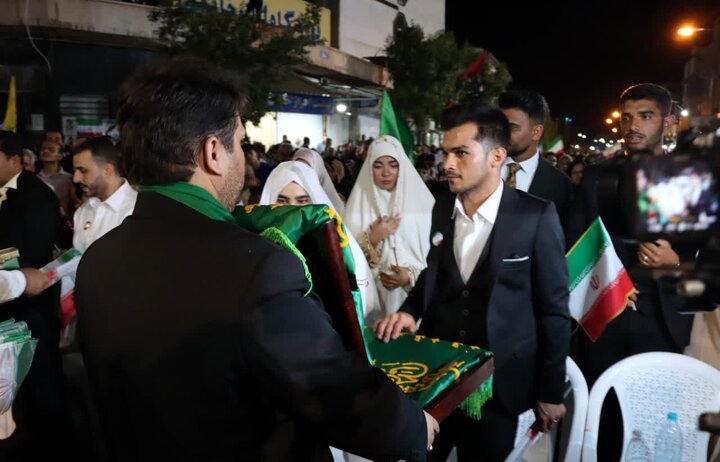 تصاویر/ جشن ازدواج ۲۰ زوج خورموجی