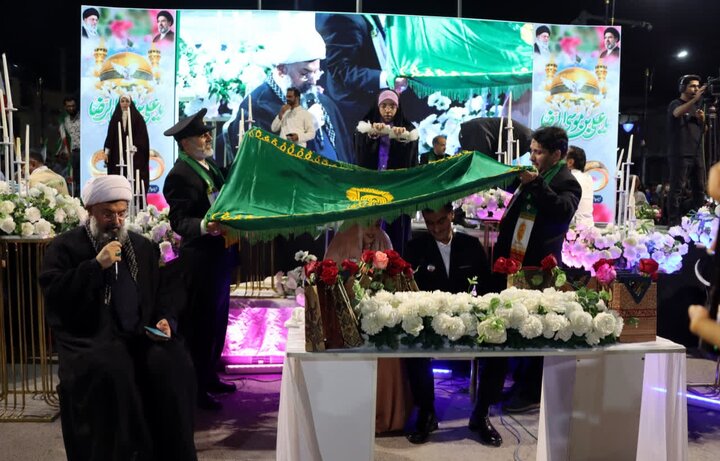 تصاویر/ جشن ازدواج ۲۰ زوج خورموجی