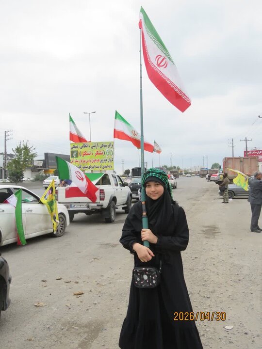 تصاویر/ کاروان خودرویی آملی های غیور از میدان هزار سنگر تا روستای شهیدپرور ازباران