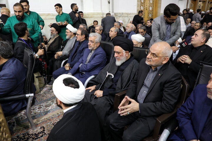 بزرگداشت چهلم شهیدان لاریجانی در حرم مطهر بانوی کرامت