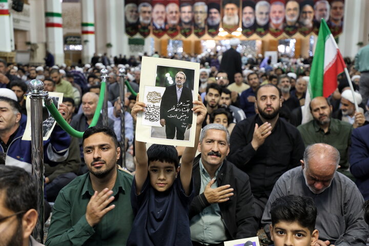 بزرگداشت چهلم شهیدان لاریجانی در حرم مطهر بانوی کرامت