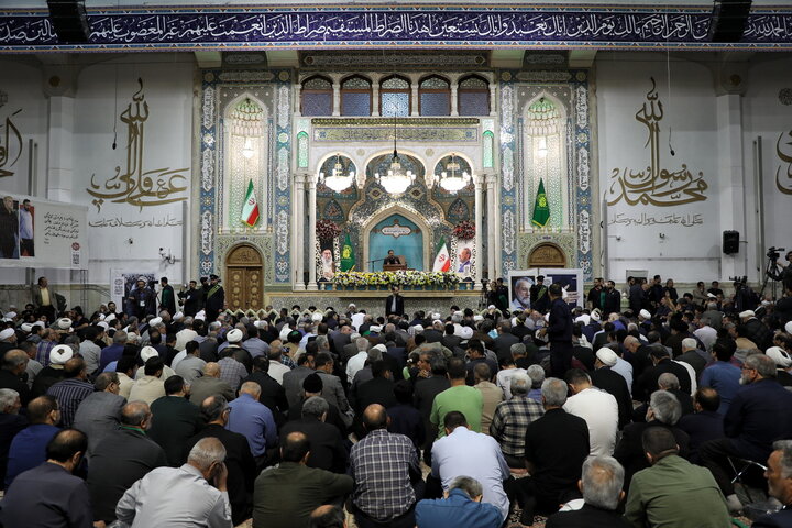 بزرگداشت چهلم شهیدان لاریجانی در حرم مطهر بانوی کرامت