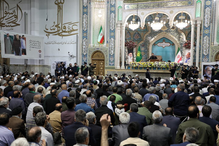 بزرگداشت چهلم شهیدان لاریجانی در حرم مطهر بانوی کرامت