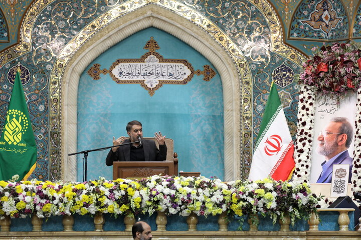 بزرگداشت چهلم شهیدان لاریجانی در حرم مطهر بانوی کرامت