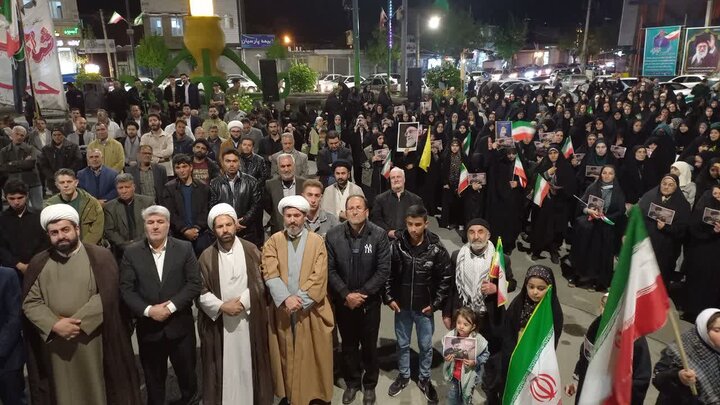 تصاویر/ میدان اصلی شهرستان چایپاره؛ صحنه شصت و سومین تجمع حماسی در دفاع از نیروهای مسلح
