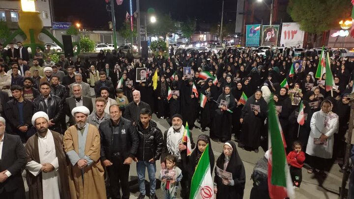 تصاویر/ میدان اصلی شهرستان چایپاره؛ صحنه شصت و سومین تجمع حماسی در دفاع از نیروهای مسلح