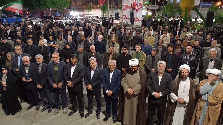 تصاویر/ میدان اصلی شهرستان چایپاره؛ صحنه شصت و سومین تجمع حماسی در دفاع از نیروهای مسلح