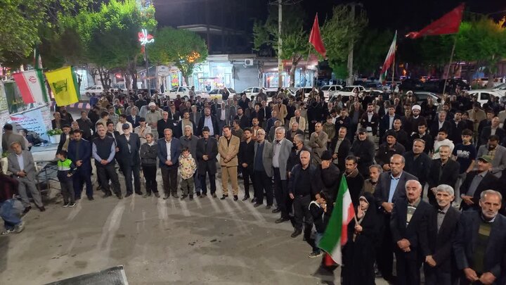تصاویر/ میدان اصلی شهرستان چایپاره؛ صحنه شصت و سومین تجمع حماسی در دفاع از نیروهای مسلح
