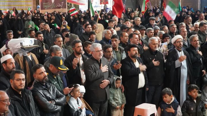 تصاویر/ خونخواهی رهبر شهید انقلاب؛ محور شصت و چهارمین اجتماع پرشور مردم شهرستان چالدران