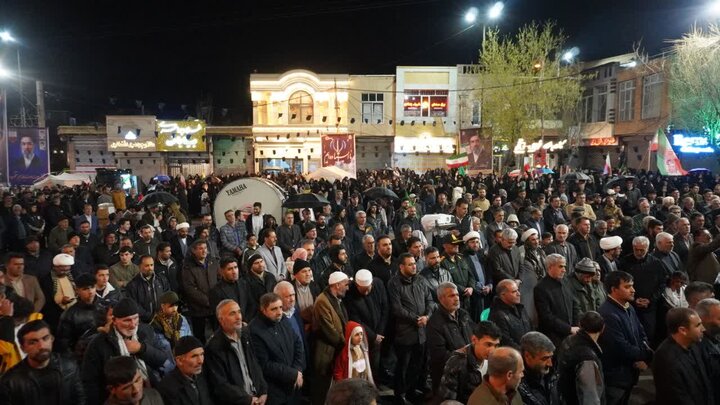 تصاویر/ خونخواهی رهبر شهید انقلاب؛ محور شصت و چهارمین اجتماع پرشور مردم شهرستان چالدران