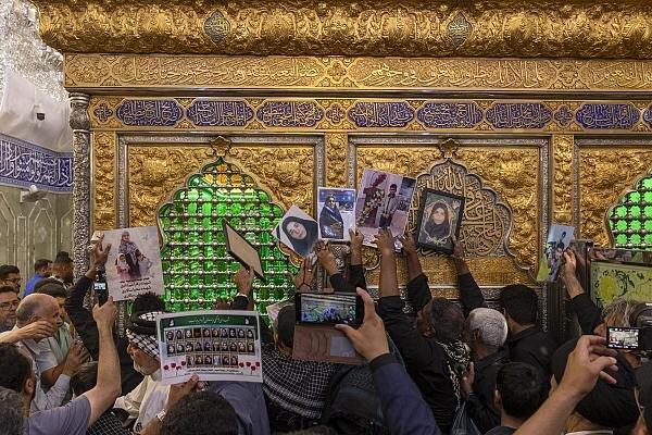 Presence of Iranian Mineab martyrs' families at the shrine of Aba al-Fadl al-Abbas