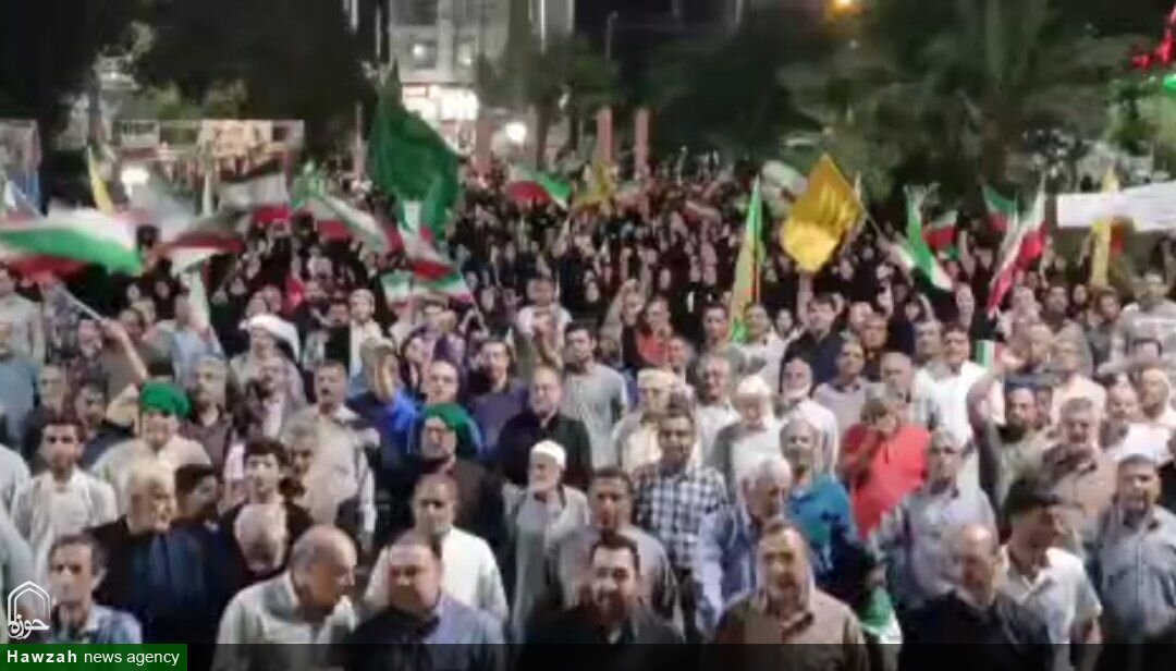 فیلم | طنین آوای یا حجت بن الحسن در صحن شهدای مسجد جامع خرمشهر