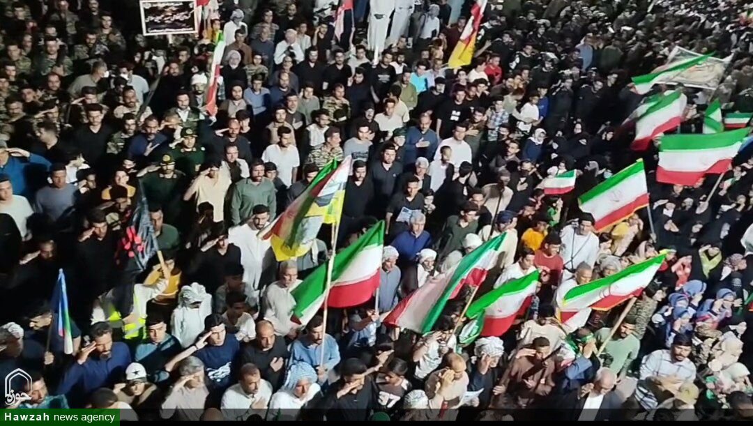 فیلم| طنین انداز شدن سرود جمهوری اسلامی ایران در تجمعات شبانه مردم شادگان