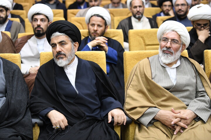 تصاویر/ آیین تجلیل از اساتید مدارس علمیه آذربایجان غربی