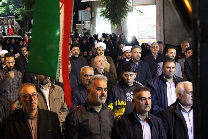 تصاویر/ مطالبه انتقام خون رهبر انقلاب و بیعت با رهبری؛ شعار محوری شصت و ششمین تجمع مردمی در باروق