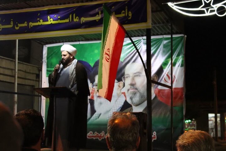 تصاویر/ مطالبه انتقام خون رهبر انقلاب و بیعت با رهبری؛ شعار محوری شصت و ششمین تجمع مردمی در باروق
