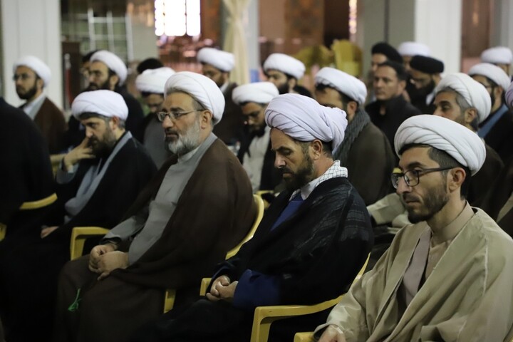 تصاویر/ مراسم تکریم مقام اساتید حوزه علمیه تبریز