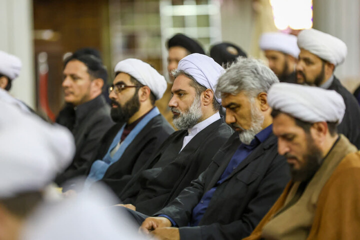تصاویر/ مراسم تکریم مقام اساتید حوزه علمیه تبریز