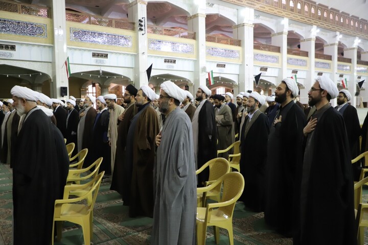 تصاویر/ مراسم تکریم مقام اساتید حوزه علمیه تبریز