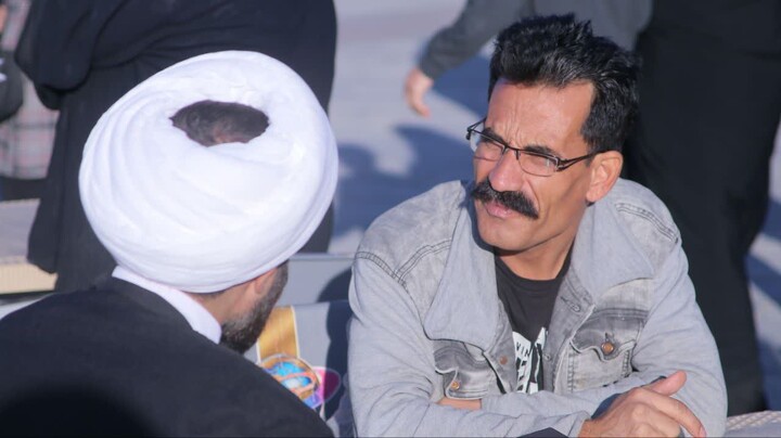 تصاویر / برپایی میز گفت و گو توسط طلاب همدانی