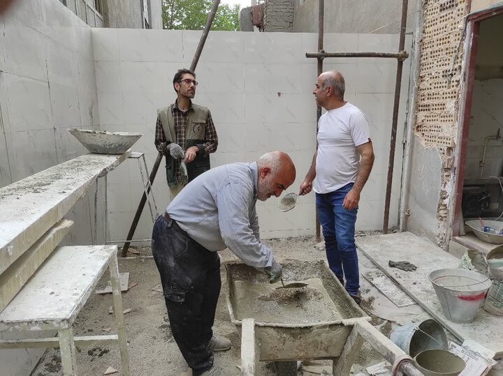 تصاویر/روز ۵۸ کار جهادی در مناطق جنگ زده تهران توسط برادران جهادگر کاشان