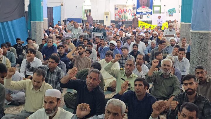 تصاویر/ اقامه نمازجمعه شهر ریگان