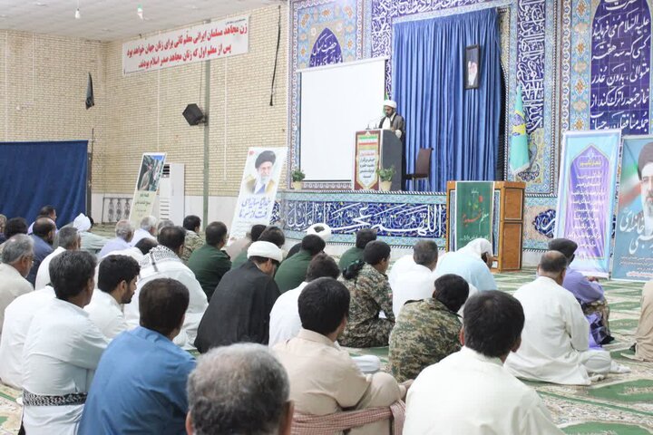 تصاویر/ آیین عبادی سیاسی نماز جمعه شهرستان دلگان