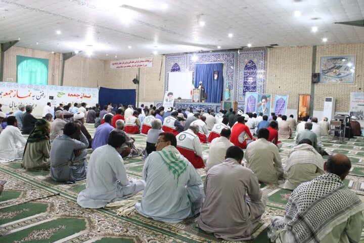 تصاویر/ آیین عبادی سیاسی نماز جمعه شهرستان دلگان