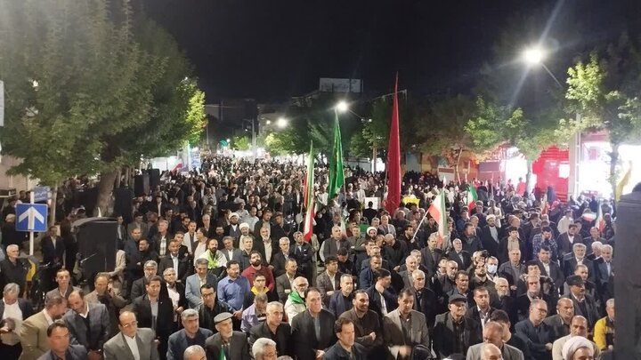 تصاویر/ هفتادمین اجتماع مردمی در میاندوآب با شعار خونخواهی رهبر شهید