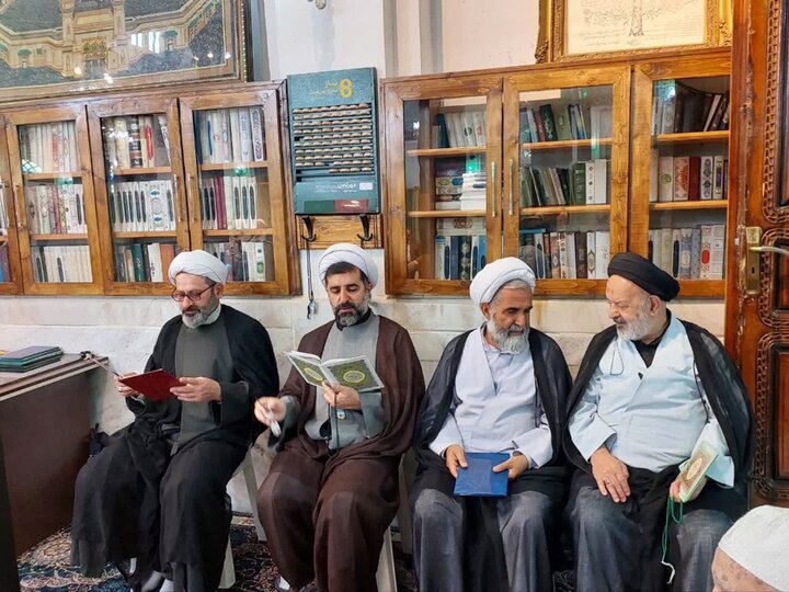 تصاویر/ بزرگداشت محقق برجسته آمل، حجت الاسلام و المسلمین مداحی آملی، در امامزاده ابراهیم (ع)