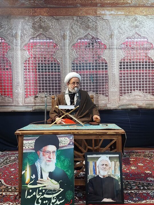 تصاویر/ بزرگداشت محقق برجسته آمل، حجت الاسلام و المسلمین مداحی آملی، در امامزاده ابراهیم (ع)