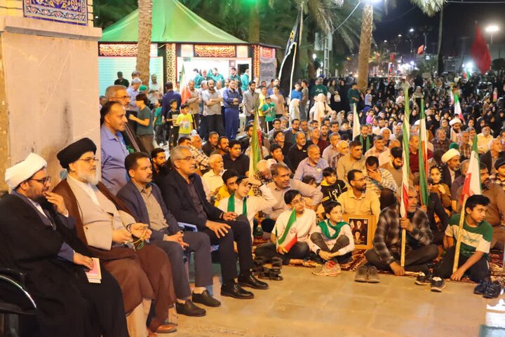 تصاویر/ هفتاد و یکمین شب از شب‌های حماسه انتقام خون رهبر شهید انقلاب در شهرستان بافق