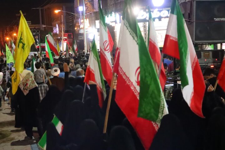 تصاویر/ هفتاد و یکمین شب از شب‌های حماسه انتقام خون رهبر شهید انقلاب در شهرستان بافق