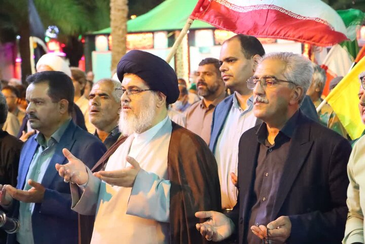 تصاویر/ هفتاد و یکمین شب از شب‌های حماسه انتقام خون رهبر شهید انقلاب در شهرستان بافق